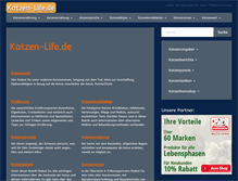 Tablet Screenshot of katzen-life.de